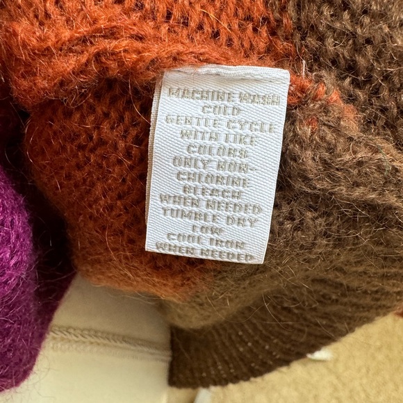 NWOT Charter Club Fuzzy (Mohair) Fall Colors Cardigan Sweater - Picture 5 of 6